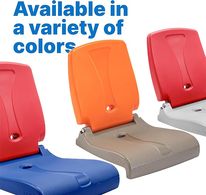 Step2 Folding Flip Seat Lightweight Portable Outdoor Chair for Poolside Camping Beach Boats Tailgates Durable Ground Chair with Back Support for Adults Brown &amp Orange