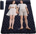 2 Person Inflatable Sleeping Pad for Camping Ultralight Double Camping Mat Air Mattress Foot Pump Durable Waterproof Compact Sleeping Mat for Outdoor Backpacking Hiking Navy