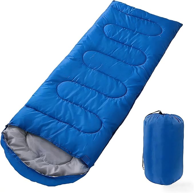 SNZ All-Season Lightweight Sleeping Bag - Mummy Camping Sleeping Bag for Adults &amp Kids Camping Essentials Warm &amp Cold Weather for Hiking Backpacking