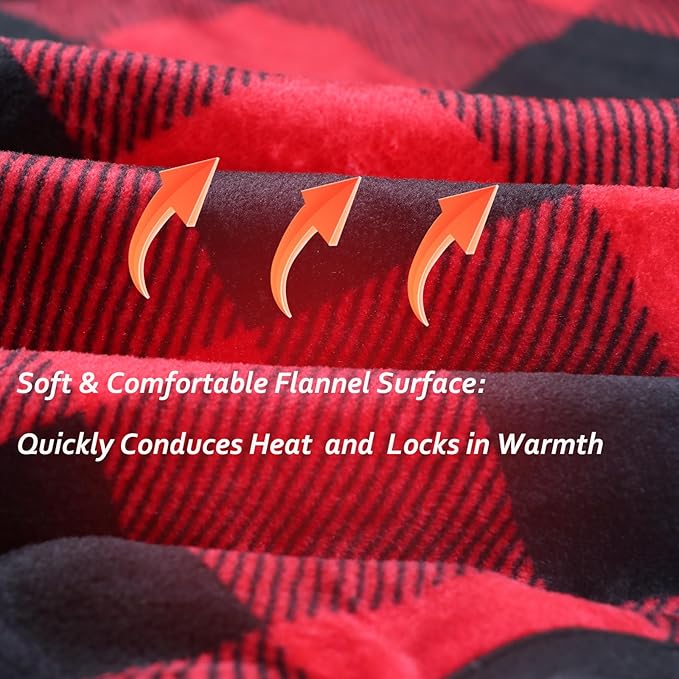 tuphen Heated Sleeping Bag Pad - 3 Adjustable Temperature Levels with 5 Heating Zones Multi USB Power Supported Electric Sleeping Bag Liner Heater for Cold Weather Camping Backpacking or Hiking