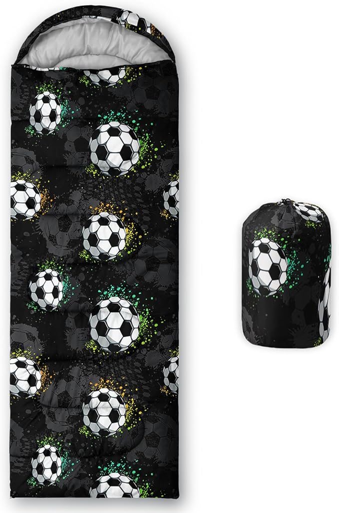 AILONEN Cartoon Car Sleeping BagsLightweight &amp Waterproof3 Season Warm &amp Cool WeatherCute Stars Printed Vehicles Transportation Sleeping Bags for BoysKidsAdults TravellingOutdoors