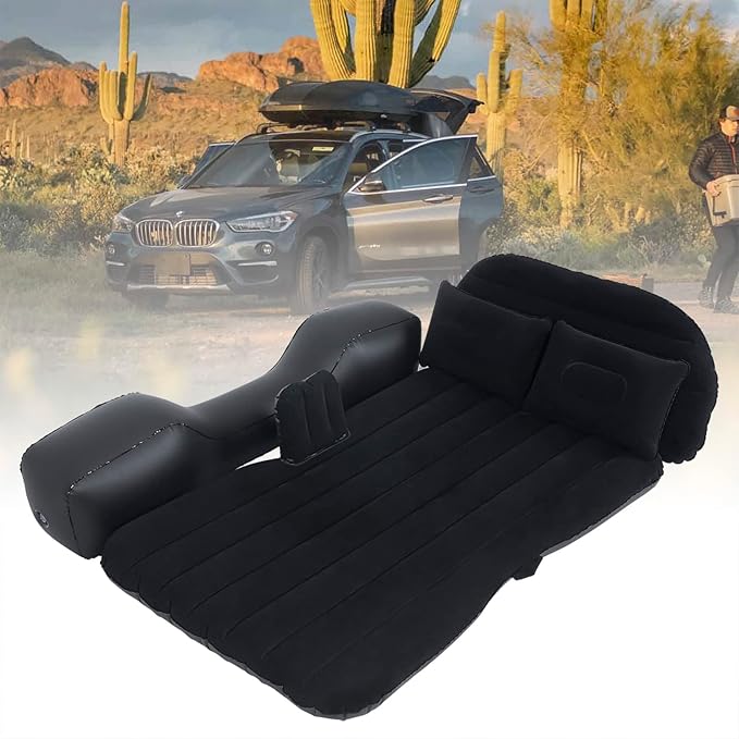Car Air Mattress Back Seat Car Camping Bed SUV Inflatable Bed with Pump and Pillows