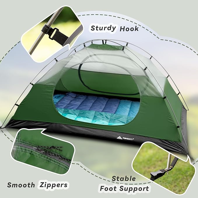 Forceatt Camping Tent 2/3/4 Person Professional Waterproof &amp Windproof Lightweight Backpacking Tent Suitable for OutdoorHikingCamping Mountaineering and Travel