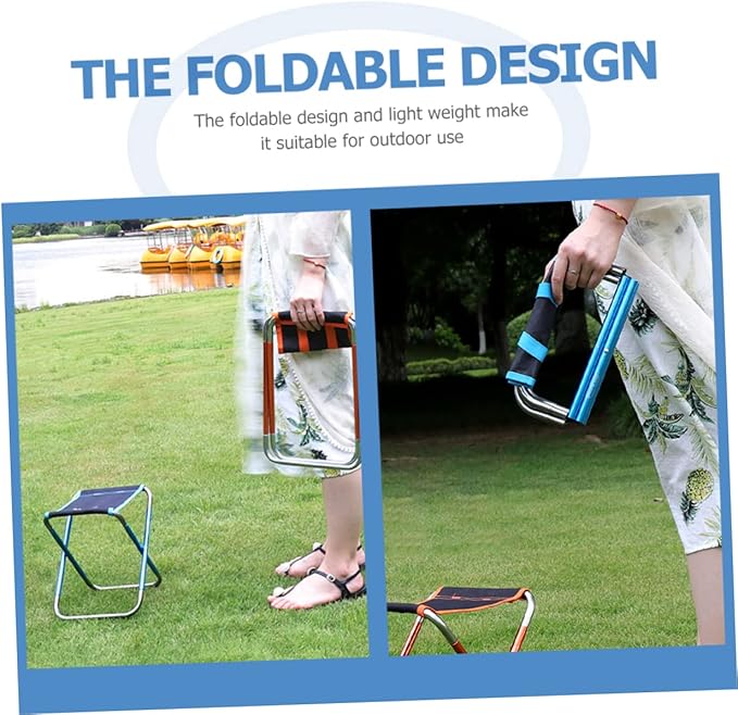 Multi-Function Camping Stool Comfortable Beach Stool Portable Folding Chair Easy to Carry for Hiking BBQ Fishing
