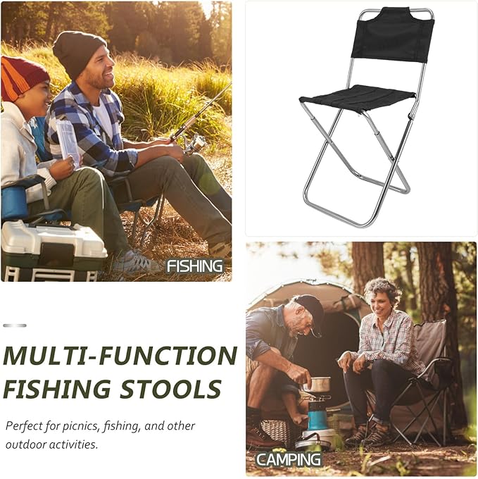 GANAZONO Fishing Folding Chair Folding Beach Chair Collapsing Stool Pliante Dos Door Camping Accessories Picnic Chairs Folding Fisherman Chair Portable Seat Camping Folding Chair Polyester