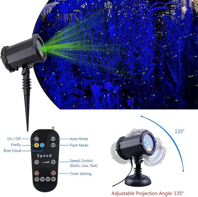 Firefly Garden Lights Décor Lighting Christmas Projector for Home Garden Party
