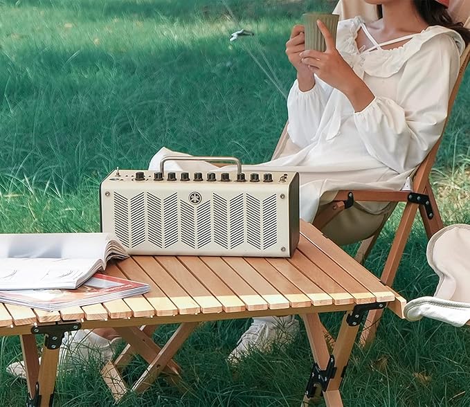 S'more Folding Picnic Table Portable Camping Table with Carry Bag Wood Outdoor Table for Picnic Camping Travel Party Beach Garden Patio gailgating BBQEasy to Assembly (L Size-120cm)