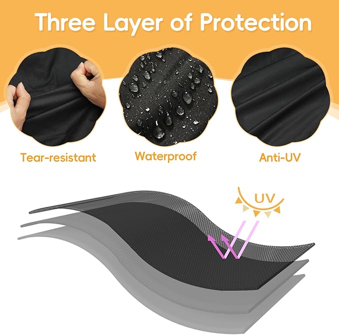 Grill Cover for for Royal Gourmet GB4000 GB4000F 45 inch 600D Heavy Duty Cover CR4014 Durable Outdoor BBQ Waterproof Grill Cover