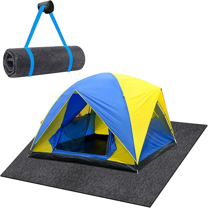 Camping Tent Carpet Mat 6.5x5 Ft Waterproof Rug Liner - Portable Under Tent Mat to Keep Floor Dry Blanket Moisture Barrier for Camping Gear Outdoor Picnic Supplies
