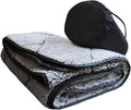 Waterproofs Outdoor Blanket with Fleece Lining Soft Moistureproof Folding Mat Portable Fleece Camping Blanket Easy Use