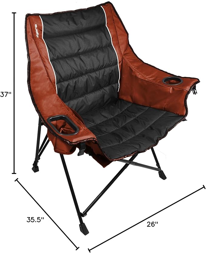 Kijaro Quilted Club Chair - Victoria Desert Orange