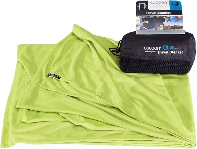 cocoon - Coolmax Travel Blanket | Compact Throw Blanket for Camping and Hiking | Fits in Backpack | Attaches to Luggage | Travel Essential | Fast Drying (Regular 70 x 55)