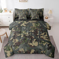 jejeloiu Camouflage Tree Branches 7 Piece Bedding Set for Girls Boys Kids Twin Size Camo Bed in a Bag Room Decor Military Style Comforter Set with SheetsPillowcases &amp Cushion Cover Microfiber