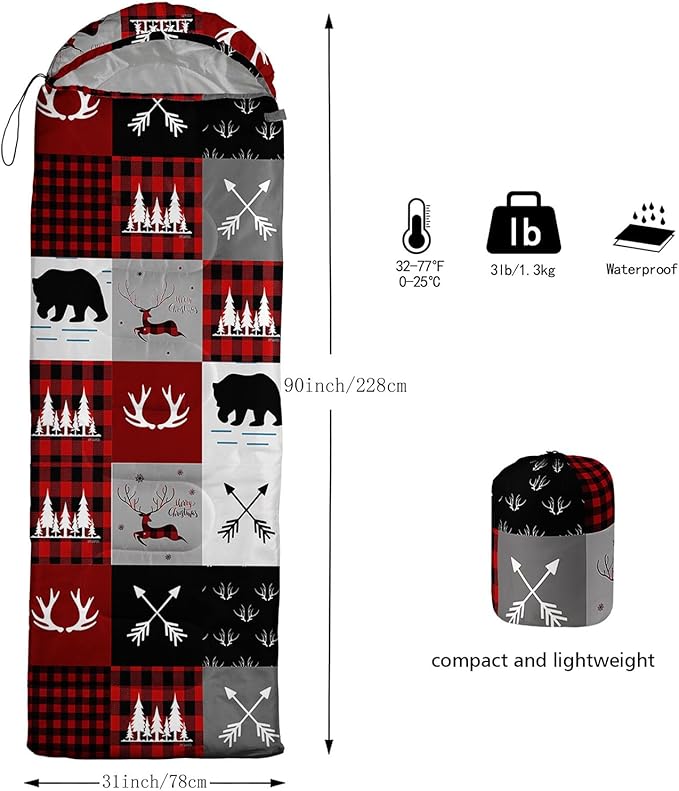AILONEN Outer Space Astronaut Camping Sleeping BagsLightweight &amp Waterproof3 Season Warm &amp Cool WeatherCartoon Sleeping Bags for KidsBoys Girls TravellingOutdoors
