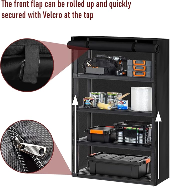 Storage Shelving Unit Cover Waterproof Shelf Cart Cover Protective Outdoor Indoor Storage Rack Dust Covers (36 D x 18 W x 72 H)