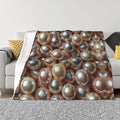 Pearl 80x60 Printed Soft Fleece Blanket for Sofa Bed and Camping - Cozy Blanket for Travel Picnics Nighttime Use