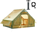 Nice C Inflatable Tent for Camping Glamping Tent for Adults Blow Up Tents with Air Pump 2-in-1 Air Valve Chimney Opening Waterproof Windproof Easy Set Up