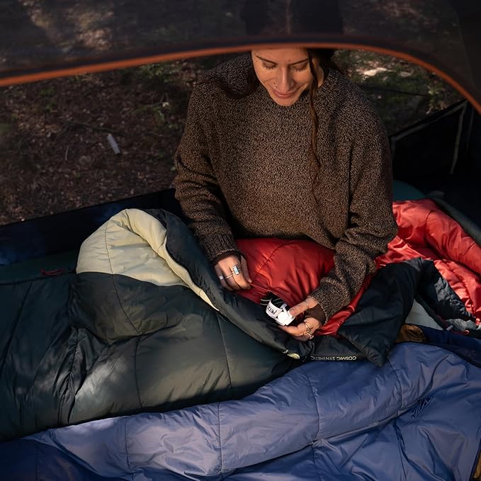 Kelty Cosmic Synthetic Fill 20 Degree Backpacking Sleeping Bag – Compression Straps Stuff Sack Included