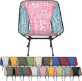 Custom Outdoor Camping Chair with Name Personalized Name Backpacking Chair with Side Pockets Lightweight Foldable Outdoor Chair for Adults