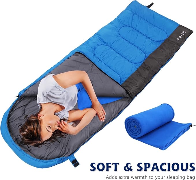 Fleece Sleeping Bag Liner 75 Long Zipper Microfiber Fleece Travel Single Sleeping Bag Camping Blanket Indoor Outdoor Blanket for Adults &amp Children