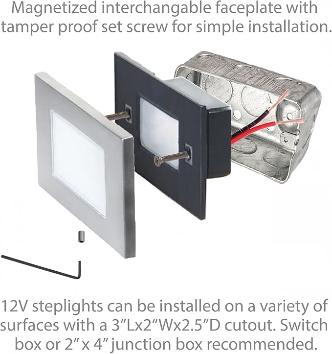 WAC Landscape Lighting LEDme 120V LED Horizontal Louvered Indoor and Outdoor Step and Wall Light 3000K Built-in LED in Bronze