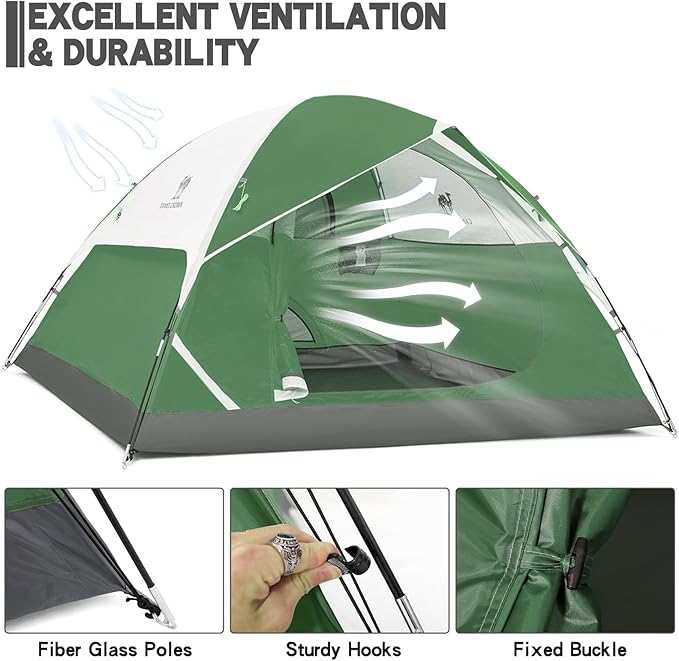 CAMEL CROWN 4/6 Person Tent Waterproof Lightweight Portable Backpacking Tent for Outdoor Camping Hiking