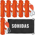 Camping Rope Reflective Tent Rope Guyline with Ratchet Pulley Tarp Tie Down Ropes for Tent Tarp Canopy Shelter Camping 13ft Adjustable Guy Line for Canopy Tent 6 Pack Guy Lines Tents Cords