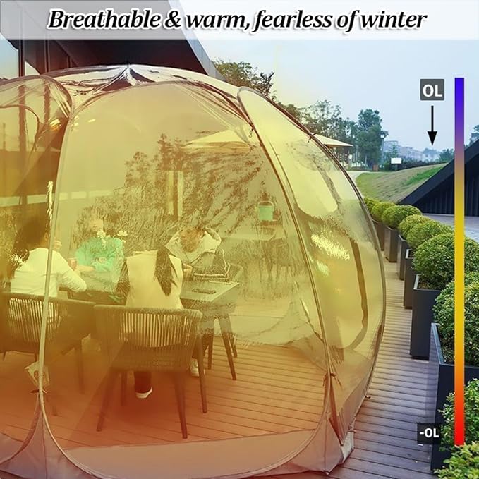 Pop Up Bubble Tent Large Camping Shelters for 6-8 Person Instant Igloo Tent with Carry Bag 360° Panoramic Light Transmission All Weather Pod for Fishing &amp Outdoor Events