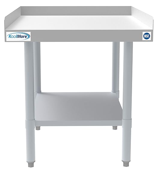 KoolMore 16 Gauge Stainless Steel Commercial Equipment Stand - 30 x 24 Heavy Duty Griddle Stand with Undershelf (EQT-163024)