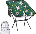 Honeybaby Folding Camping Chair Soccers Stars Print Camping Chairs Lightweight Portable Chair Outdoor Foldable Chairs for Camping Travel Picnic Beach Hiking