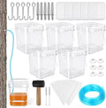 Maple Syrup Tapping Kit with 5 Stainless Steel Maple Tap Spiles HooksClear Buckets lids6 plugs19FT Food Grade Tubing Filters etc for Experts or Beginners Maple Syrup Collection Supplies