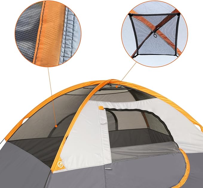 Amazon Basics Camping Tent 3-Season Dome Design with Rainfly
