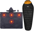 iClimb 1 Heated Camping Blanket and 1 3M Thinsulate Insulation Sleeping Bag Ultralight Compact for Adults Outdoor Camping Backpacking Hiking