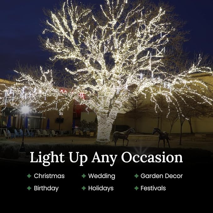 Pro Christmas T5 LED Christmas Lights - 70 Count Classic 5mm String Light Set - Professional Grade Indoor/Outdoor Commercial Holiday Lights for Trees Bushes &amp Décor - Red &amp Green