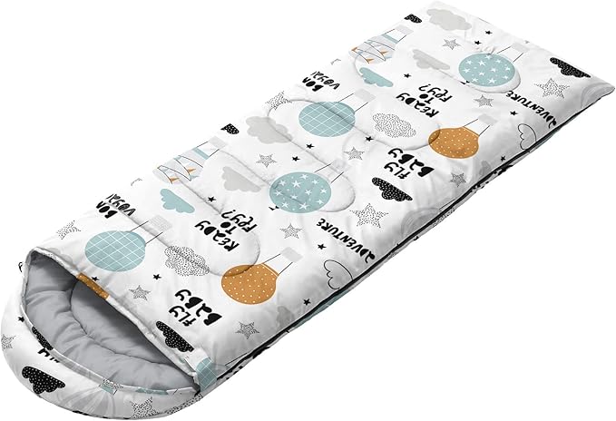Kids Sleeping Bag for Boys GirlsHot Air Balloon-Lightweight Warm Portable Outdoor Indoor-Waterproof Cold Weather Resistant Sleeping Bag for Camping Hiking(Hot Air Balloon2)