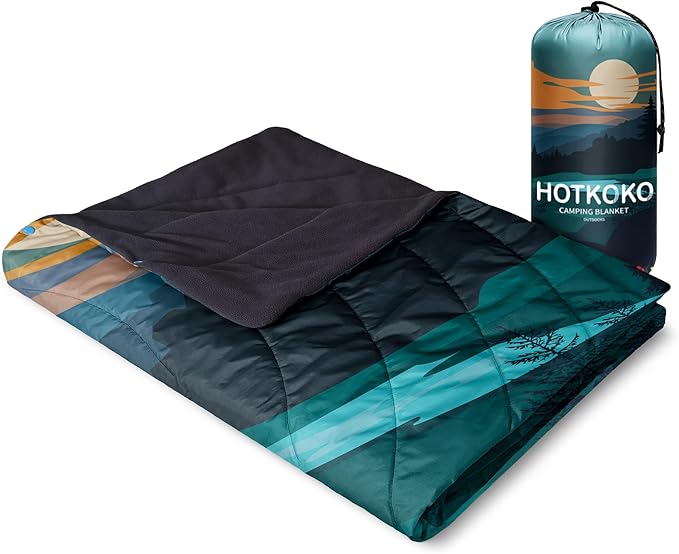 Waterproof Stadium Blanket Fleece Camping Blanket Wearable Soft Warm Camp Blanket for Outdoor Camping Picnic Stadium Sports Beach Car