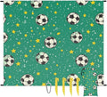 Waterproof Sandproof Beach Blanket 59''×68'' Football Polyester Outdoor Picnic Blanket with 4 Stakes &amp Storage Bag for BeachCampingVacation Bamboo Green