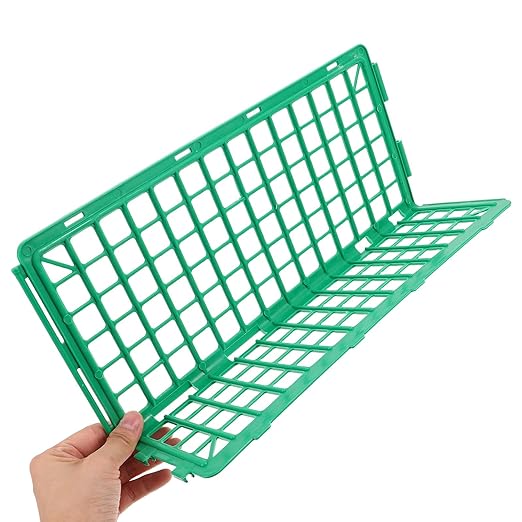 4pcs Plastic Fruit and Vegetable Shelf Dividers for Supermarket Shelving Green Food Guardrail Organizers for Retail Display and Kitchen Storage