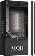 MOD LIGHTING Haylen Wired LED Outdoor Wall Light (1-Pack) 31 Water Resistant Outdoor LED Sconce Remote Dimming Modern Wall Sconces for Patio Garage Black