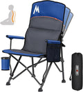 Overmont Camping Chair with Lumbar Support for Adults - Oversized with High Back Supports 450 LBS - Heavy Duty Folding Chair Portable for Outdoor Lawn Patio Balcony with Patent No.: US D1.028.543 S