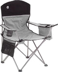 Coleman Portable Camping Chair with 4-Can Cooler Cushioned Seat &amp Back with Side Pockets &amp Cup Holder Carry Bag Included Great for Camping Tailgating Firepits Patio &amp More