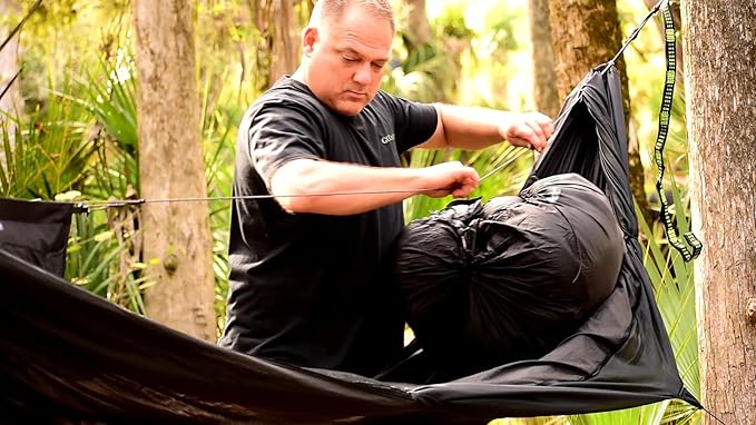 Go Outfitters Gear Loft for Hammock Camping - Ample Storage Space for Your Gear - Hangs from Your Hammock Ridgeline