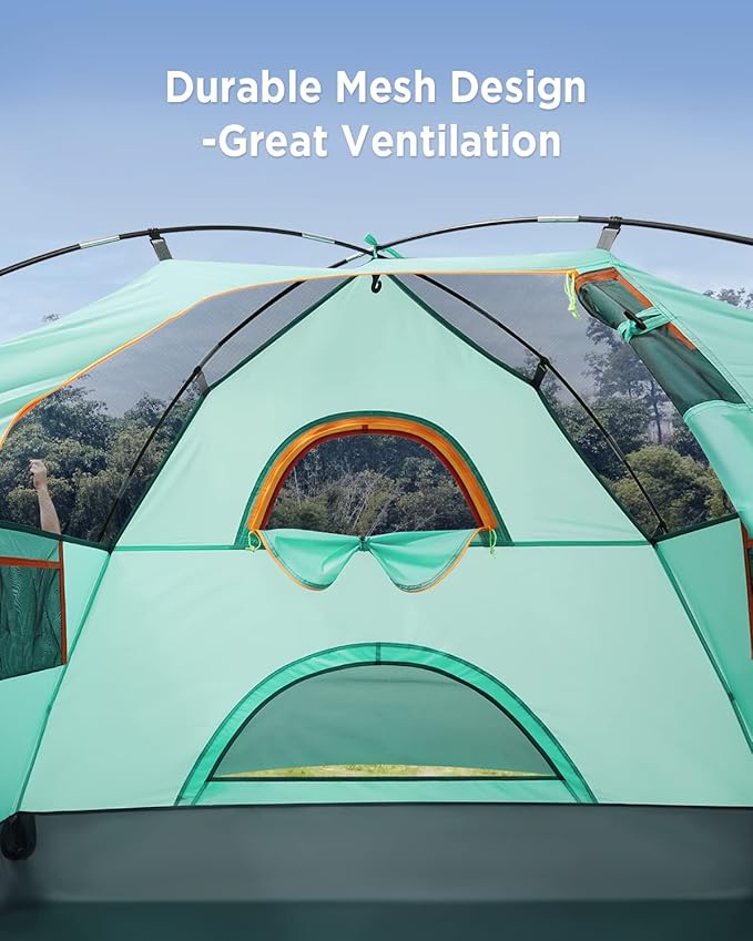 Ciays Camping Tent Waterproof Family Tent with Removable Rainfly and Carry Bag Lightweight Tent with Stakes for Camping Traveling Backpacking Hiking Outdoors