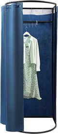 Portable Fitting Room Changing Booth 78.7 High Privacy Pop-Up Tent with Curtain 66lbs Capacity for Retail Events Beach Camping Photography Studio (Blue)