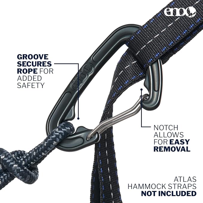 ENO TravelNest Hammock &amp Straps Combo - Portable Hiking and Camping Hammock with Straps Included - Travel Hammock for Camping Hiking Backpacking a Festival or The Beach - Charcoal