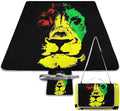 Rasta Colors Lion Waterproof Outdoor Picnic Blanket Sandproof Beach Mat for Camping Hiking Grass Travelling