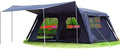 KTT Extra Large Tent 12 Person(A)Awning Family Cabin Tents2 Rooms4 Doors and 4 Windows with MeshStraight WallWaterproofDouble LayerBig Tent for OutdoorPicnicCampingFamily Gathering。