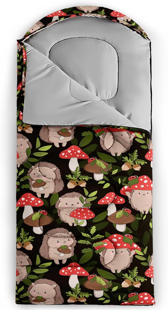 AILONEN Outer Space Astronaut Camping Sleeping BagsLightweight &amp Waterproof3 Season Warm &amp Cool WeatherCartoon Sleeping Bags for KidsBoys Girls TravellingOutdoors