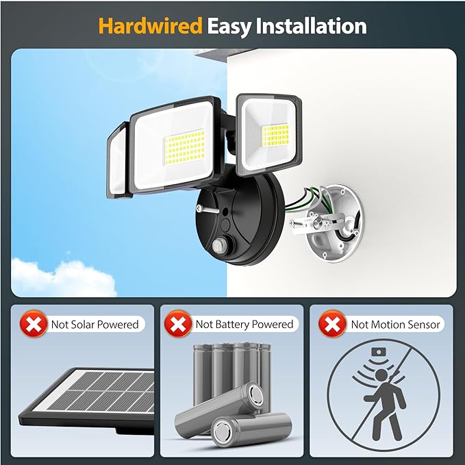 Onforu 70W Dusk to Dawn Outdoor Lighting7000LM Black Flood Lights OutdoorIP65 Waterproof Exterior Security LED Light3 Adjustable Heads Photocell Light Fixture6500K Floodlight for GaragePatioYard