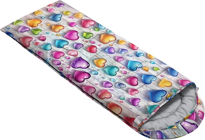 AILONEN Cartoon Camping Sleeping Bag for Boys Girls AdultsLightweight &amp Waterproof3 Season Warm &amp Cold WeatherPortablePrinted Sleeping BagTravelingCampingHiking